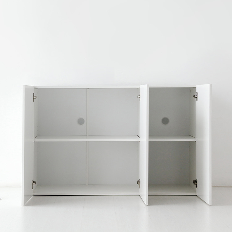 피크 3문 낮은수납장 784 1190mmx410mmx784mm, 2단, 화이트 6088.1771 - 상세 이미지 3