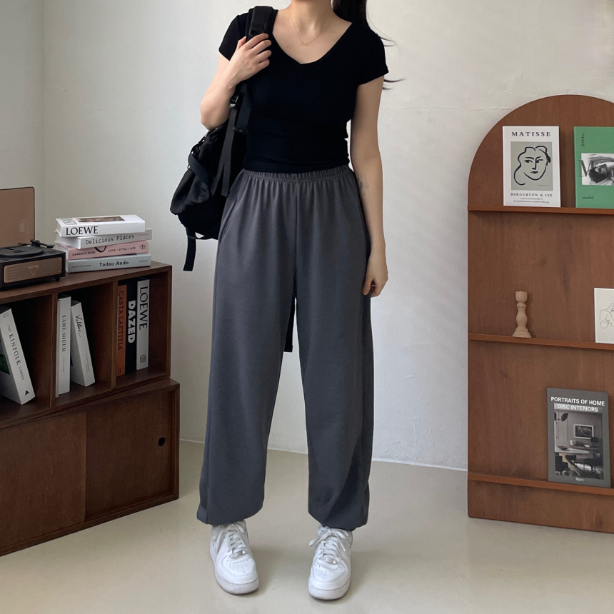[인생핏!/국내생산] 루즈핏 특양면 조거 조커 무지 러닝복 오버핏 밴딩 하이웨스트 츄리닝 트레이닝 팬츠 상세 이미지 104