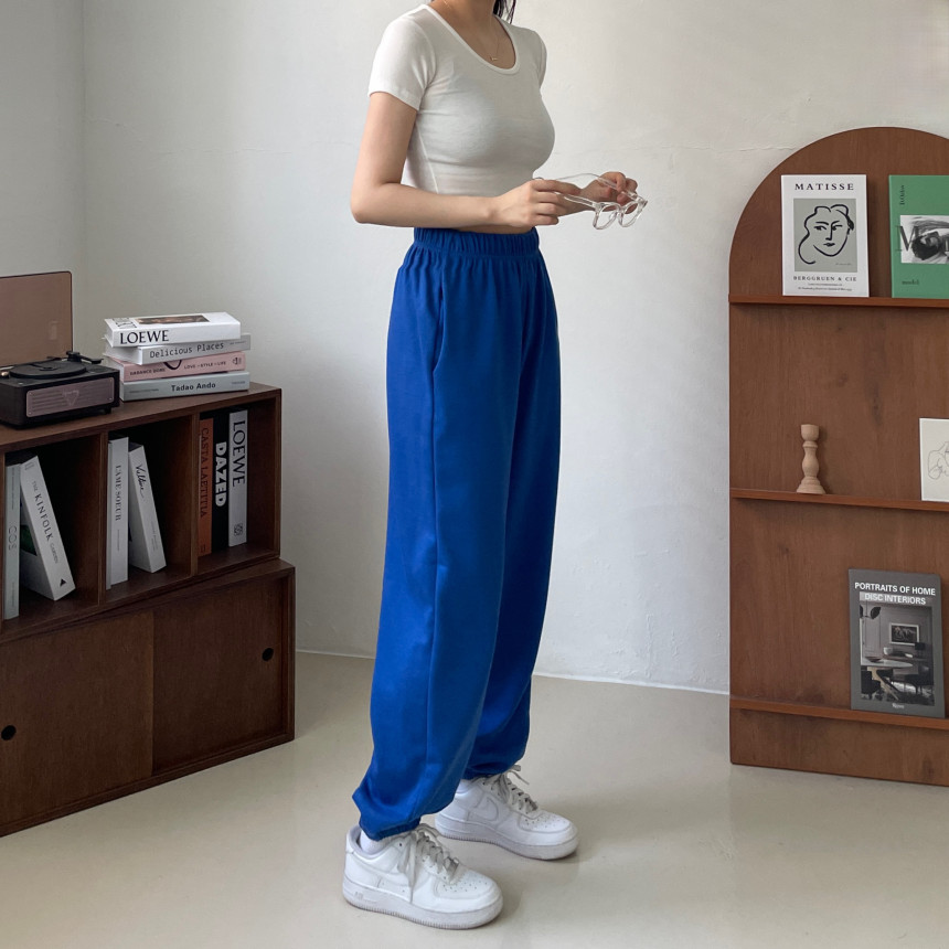 [인생핏!/국내생산] 루즈핏 특양면 조거 조커 무지 러닝복 오버핏 밴딩 하이웨스트 츄리닝 트레이닝 팬츠 상세 이미지 73