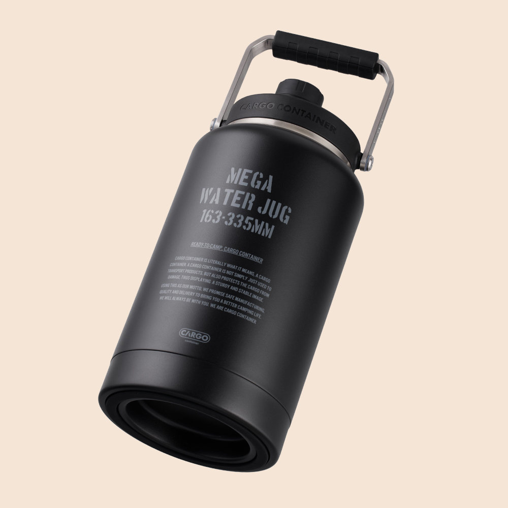 카고컨테이너 캠핑 워터 저그 얼음통 휴대용 텀블러 3.8L, 블랙