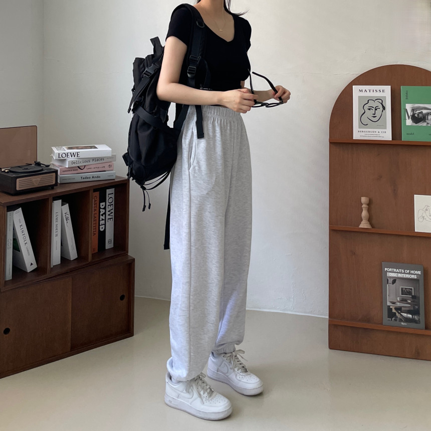 [인생핏!/국내생산] 루즈핏 특양면 조거 조커 무지 러닝복 오버핏 밴딩 하이웨스트 츄리닝 트레이닝 팬츠 상세 이미지 97