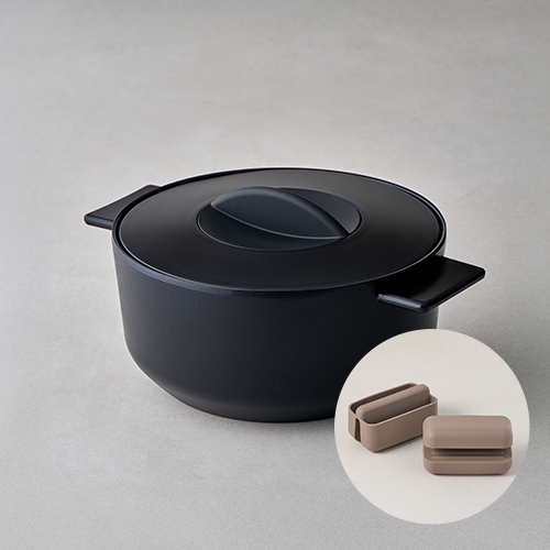 데켓 주물 IH 양수 냄비 20CM(CAC2063IH)+실리콘 손잡이2P