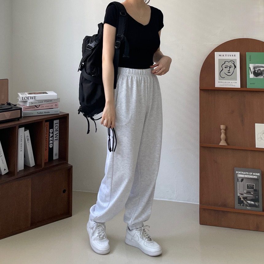 [인생핏!/국내생산] 루즈핏 특양면 조거 조커 무지 러닝복 오버핏 밴딩 하이웨스트 츄리닝 트레이닝 팬츠 상세 이미지 95