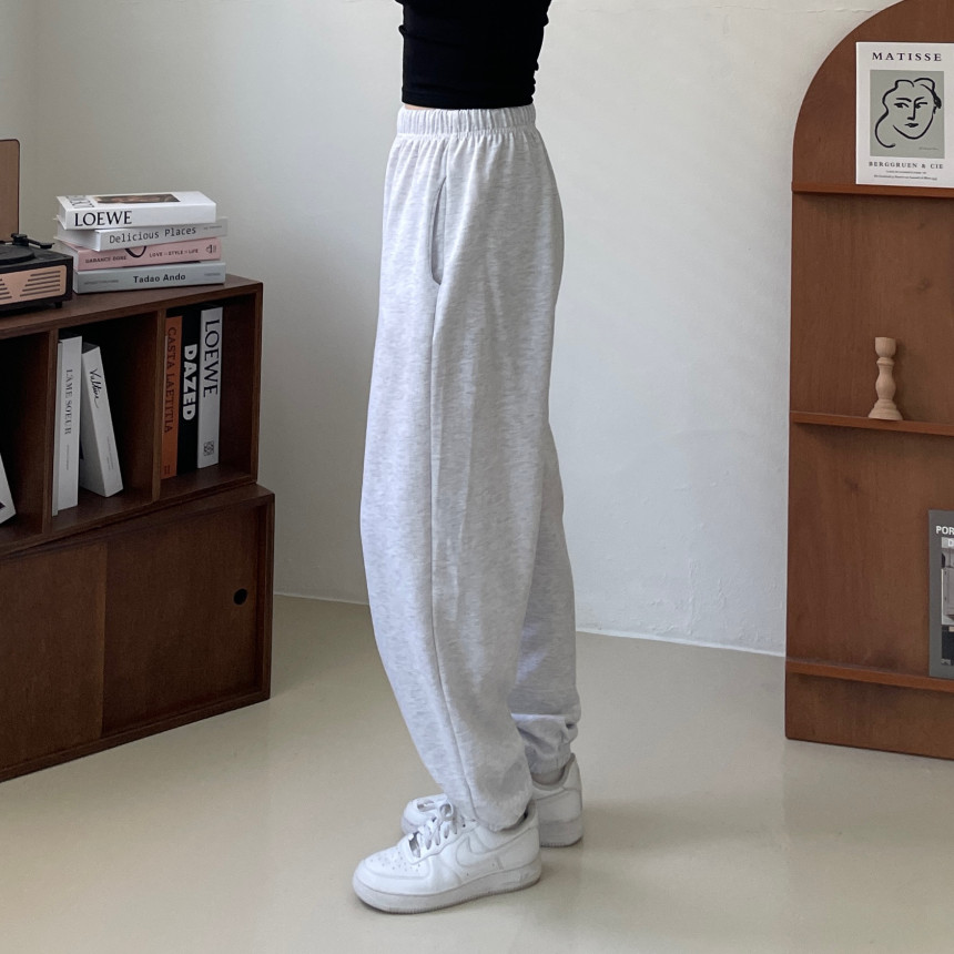 [인생핏!/국내생산] 루즈핏 특양면 조거 조커 무지 러닝복 오버핏 밴딩 하이웨스트 츄리닝 트레이닝 팬츠 상세 이미지 89