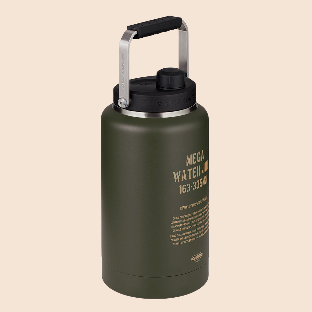 카고컨테이너 캠핑 워터 저그 얼음통 휴대용 텀블러 3.8L, 카키 - 상세 이미지 3