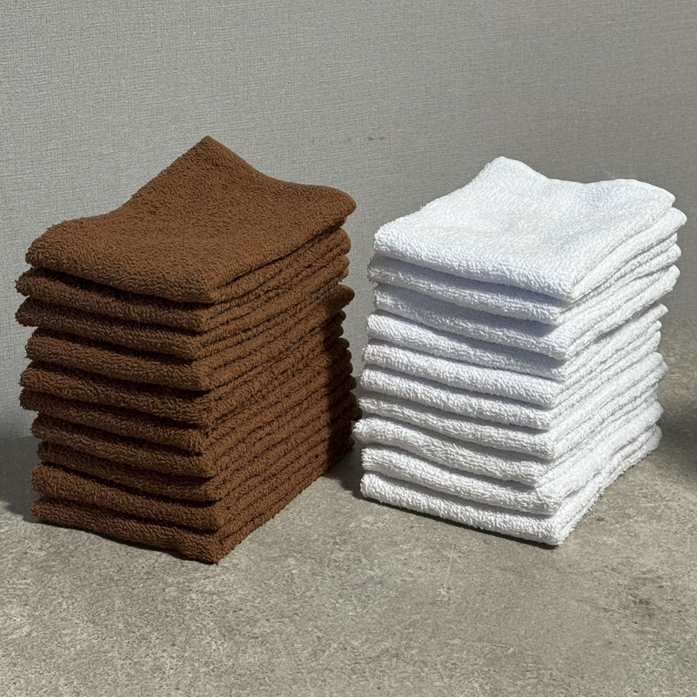 면 카페행주 바리스타 커피 식당 업소용 물수건 순면 1개, 44cm, 브라운 - 상세 이미지 3