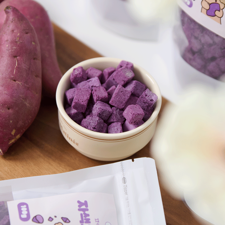 페네핏 고양이 동결건조 트릿 훈련 칭찬 저칼로리 간식 자색고구마, 100g, 1개 - 상세 이미지 4