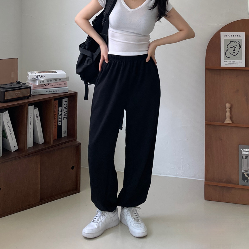 [인생핏!/국내생산] 루즈핏 특양면 조거 조커 무지 러닝복 오버핏 밴딩 하이웨스트 츄리닝 트레이닝 팬츠 상세 이미지 118