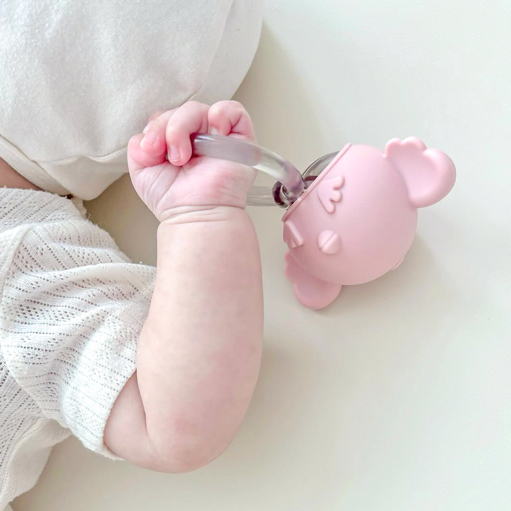 꼬꼬노리 쿠비 딸랑이 치발기 국산 열탕소독 실리콘 오감발달 신생아 장난감 아기 백일 선물