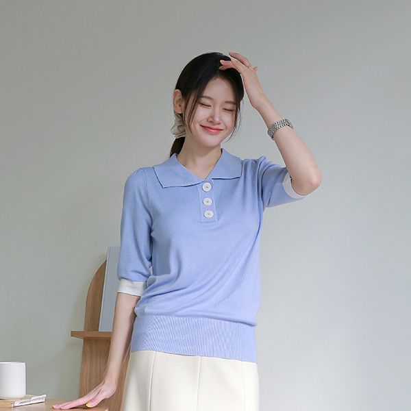 [최초가 89,000원][르포엠]페어리 썸머 버튼 카라니트 4종세트 : 르포엠 퀸즈