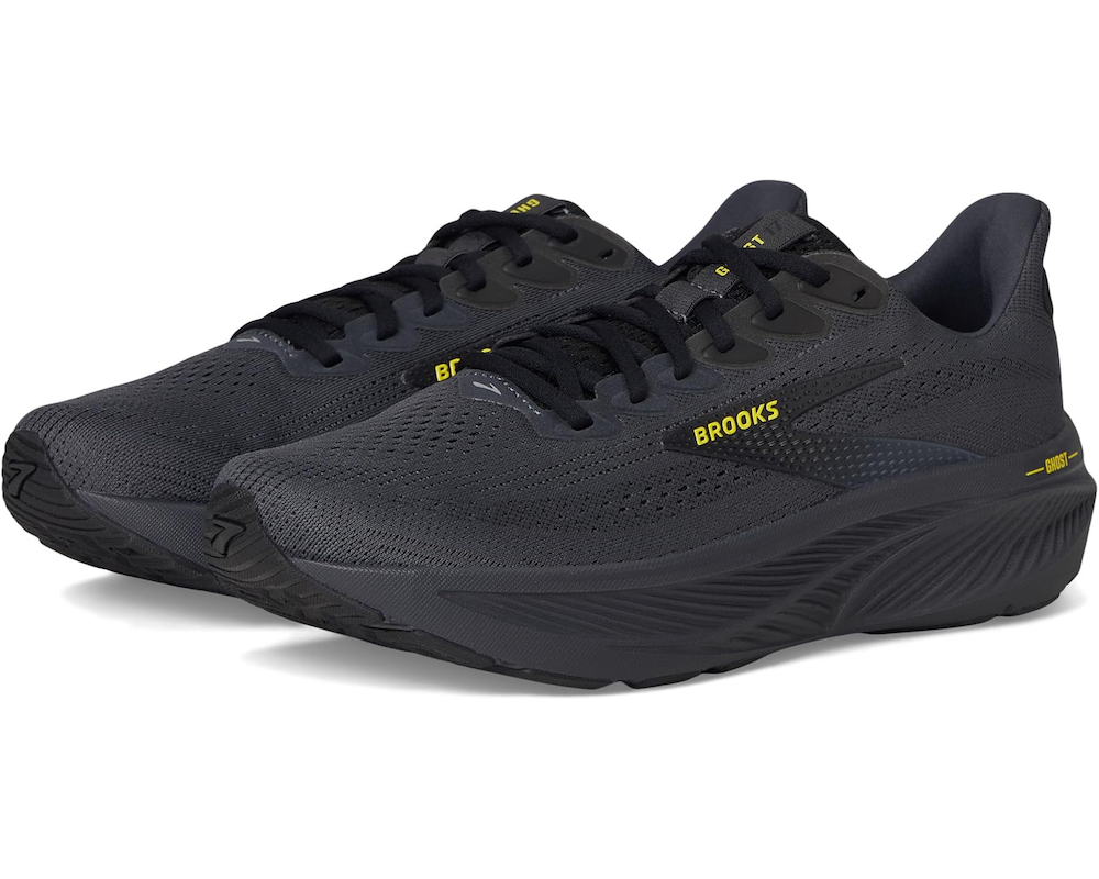 브룩스 Ghost 17 남성 런닝화 운동화 Ebony/Black/Yellow - 상세 이미지 2