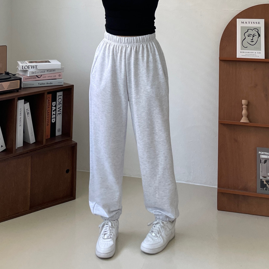 [인생핏!/국내생산] 루즈핏 특양면 조거 조커 무지 러닝복 오버핏 밴딩 하이웨스트 츄리닝 트레이닝 팬츠 상세 이미지 91
