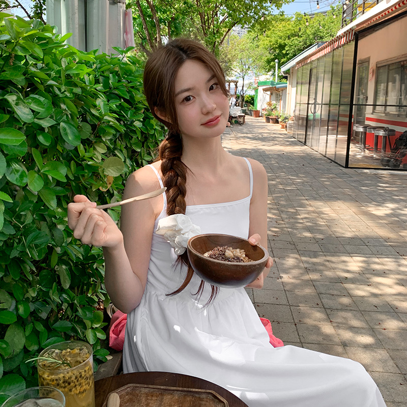 아리에 썸머 스모크 밴딩 롱 나시 원피스 op16065 - 상세 이미지 5
