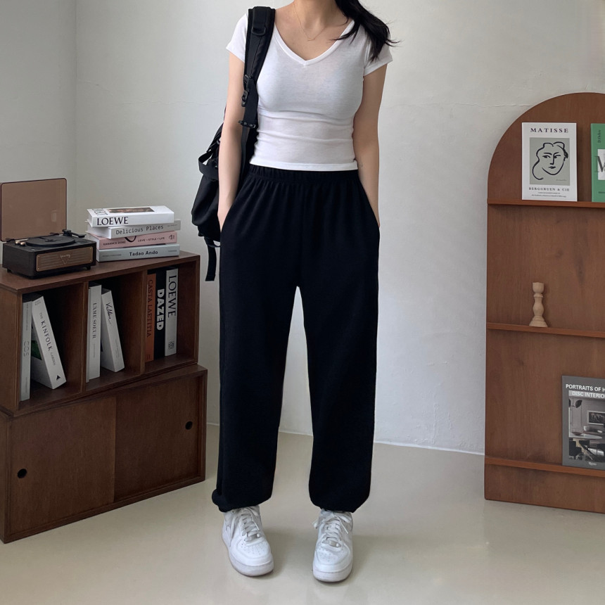 [인생핏!/국내생산] 루즈핏 특양면 조거 조커 무지 러닝복 오버핏 밴딩 하이웨스트 츄리닝 트레이닝 팬츠 상세 이미지 117