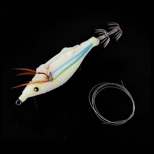 비블랙 축광 밴딩 삼봉 에기 미니 생미끼 고정 UV 추광 야광 한치 루어 레드, 6.5cm - 상세 이미지 3