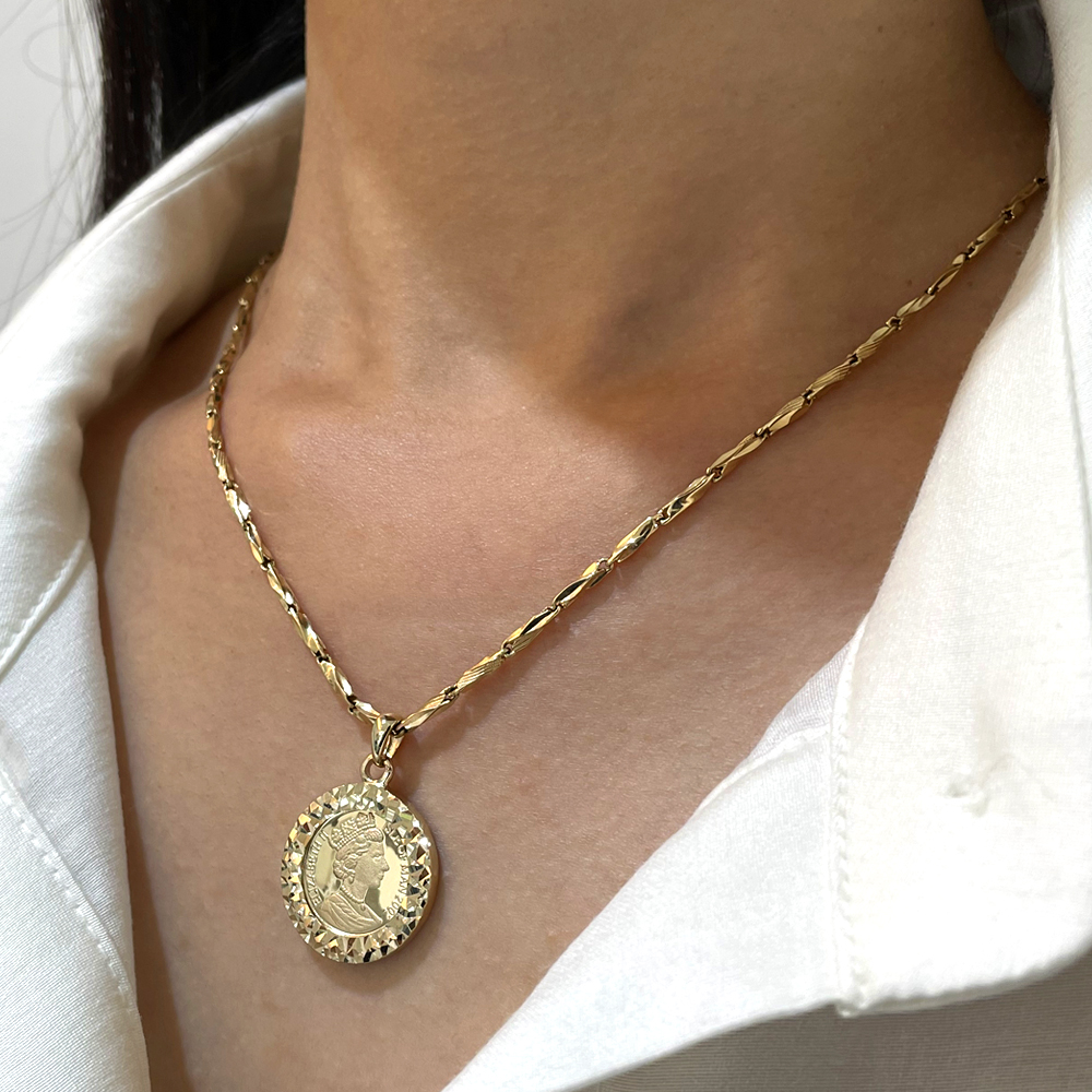 14K 18K 2mm 컷팅 꼬임 대나무 체인 목걸이 줄 레이어드 여자 선물 데일리 - 상세 이미지 4