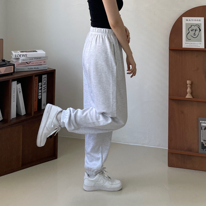 [인생핏!/국내생산] 루즈핏 특양면 조거 조커 무지 러닝복 오버핏 밴딩 하이웨스트 츄리닝 트레이닝 팬츠 상세 이미지 93