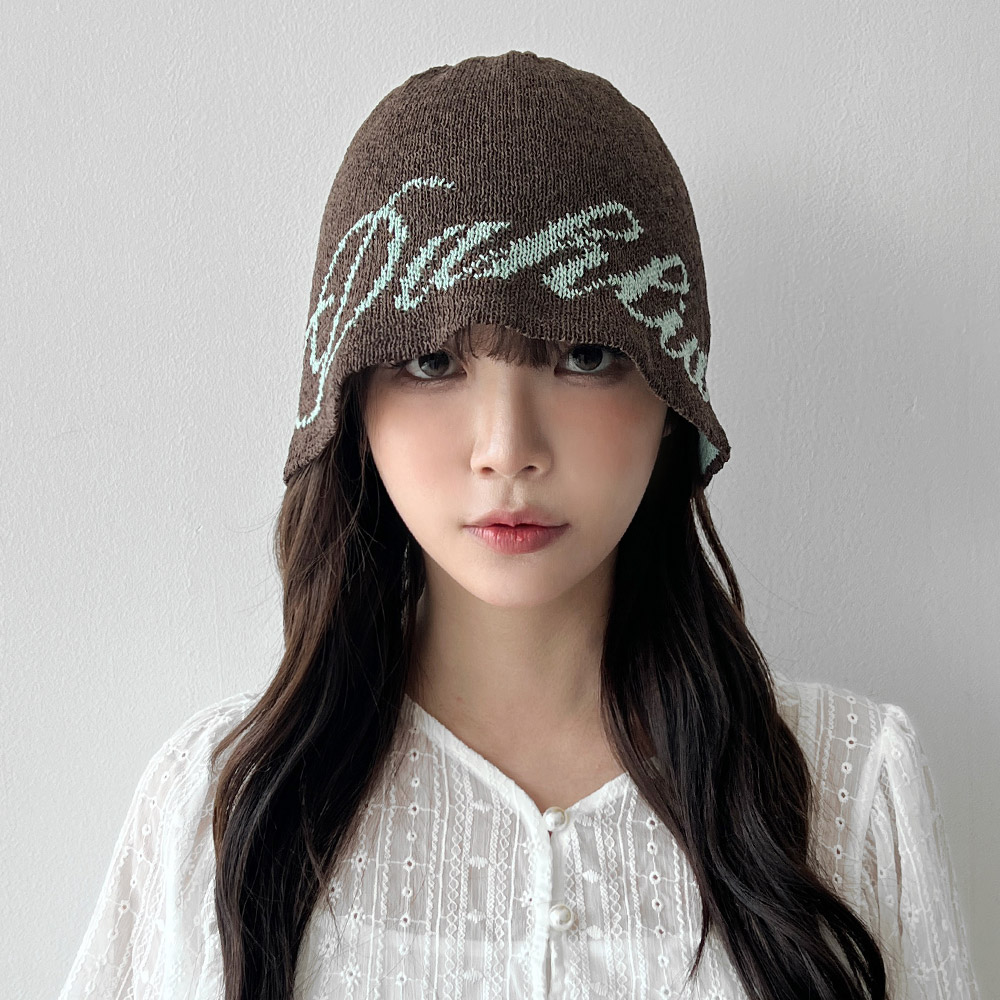 데이지 지사 니트 벙거지 밀짚 린넨 여름 여성 버킷햇 모자 이미지 6
