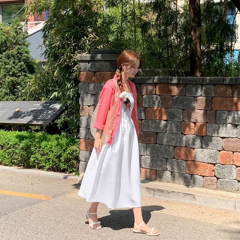 아리에 썸머 스모크 밴딩 롱 나시 원피스 op16065 - 상세 이미지 2