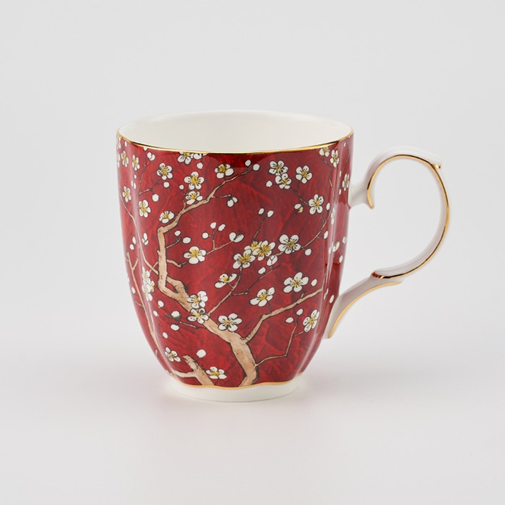 티로직 펌킨 골드림 머그컵 300ml 도자기 찻잔 커피잔 레드체리 - 상품 이미지