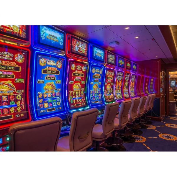 [ 1400462 ] BELECO 7x5ft Fabric Gaming Slot Machines Backdrop Casino Gambling Luck Play Gamble Game : 아쥬어 브라운 플로우즈