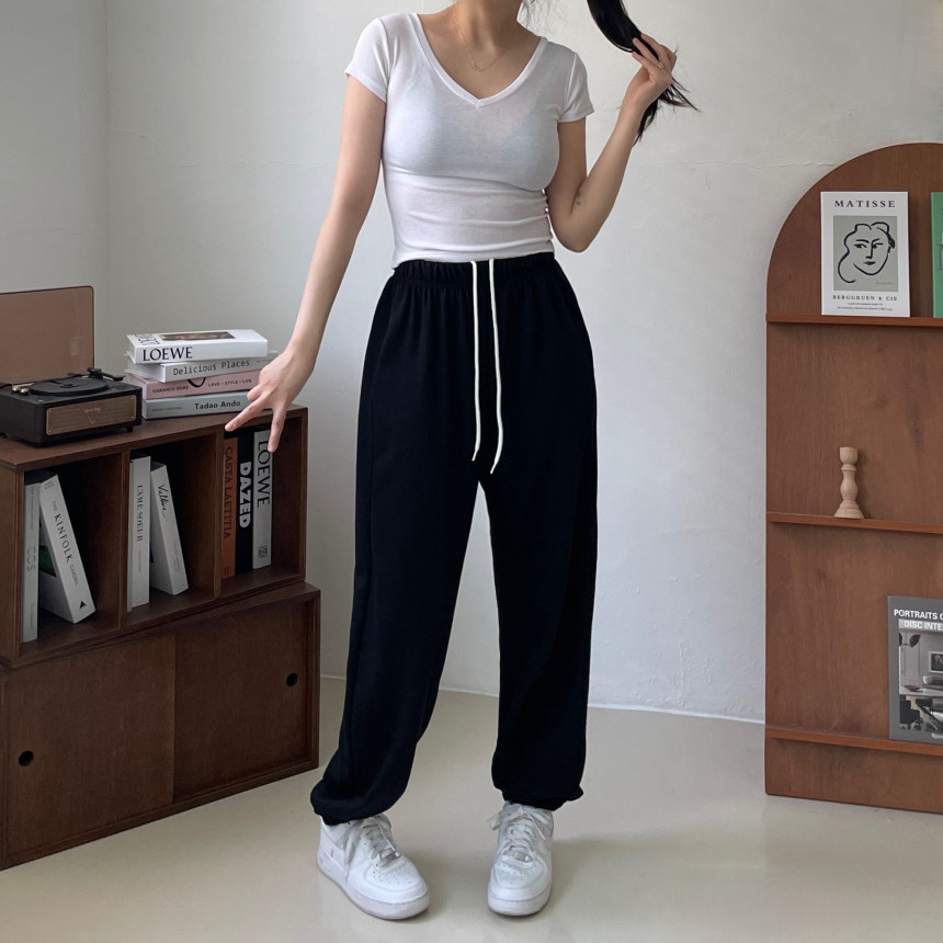 [인생핏!/국내생산] 루즈핏 특양면 조거 조커 무지 러닝복 오버핏 밴딩 하이웨스트 츄리닝 트레이닝 팬츠 상세 이미지 110