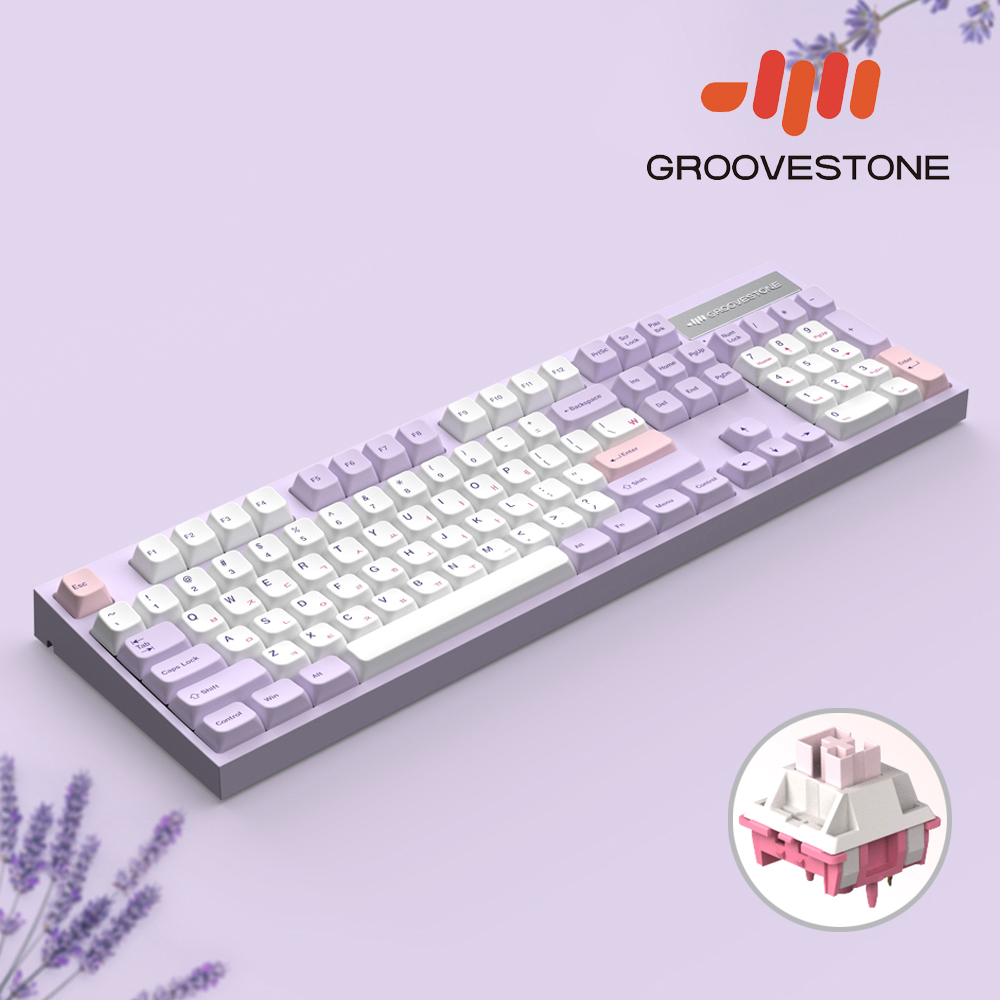 엠스톤 그루브스톤 GV10 키보드 퍼플러 GA, 저소음코랄, 45g