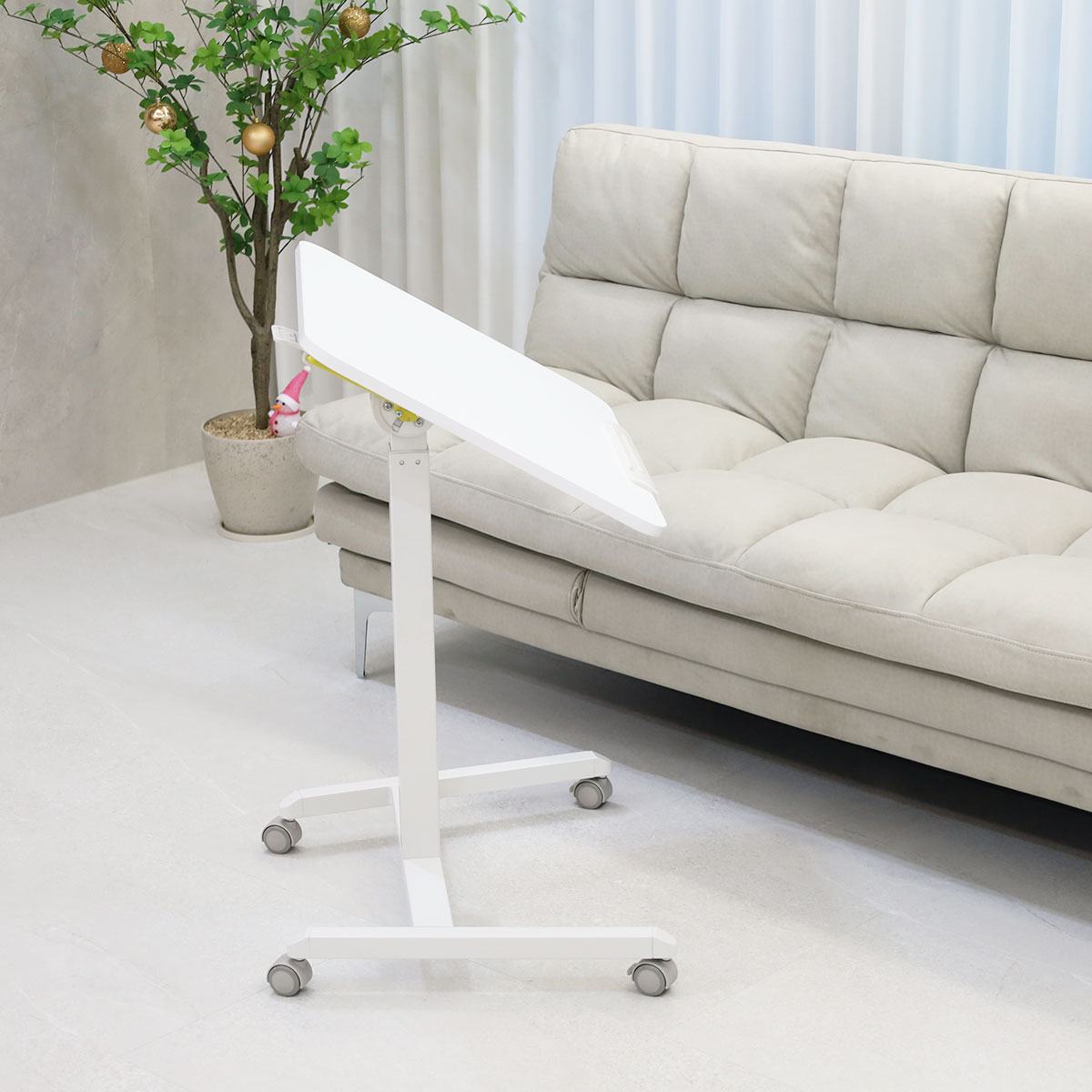 일루일루 오텐션 T01 유압식 높이조절 테이블 이동식 노트북 스탠드 강의실 보조 책상