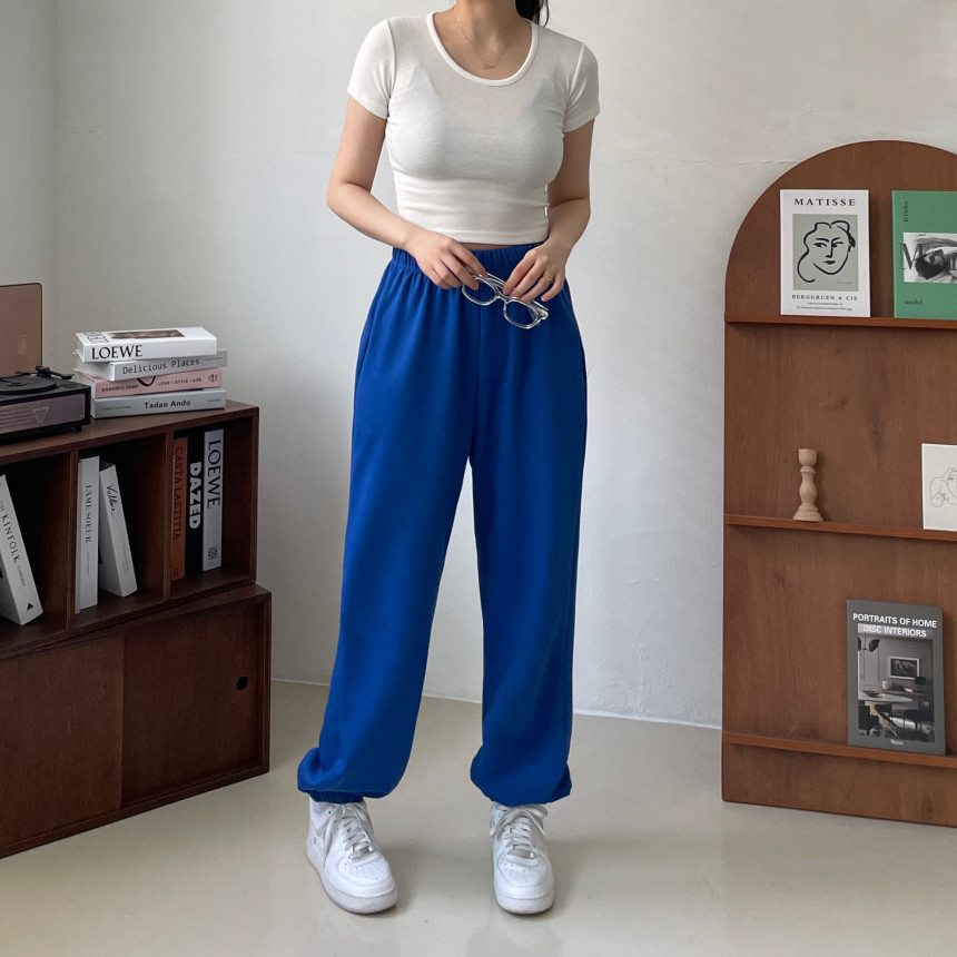 [인생핏!/국내생산] 루즈핏 특양면 조거 조커 무지 러닝복 오버핏 밴딩 하이웨스트 츄리닝 트레이닝 팬츠 상세 이미지 72
