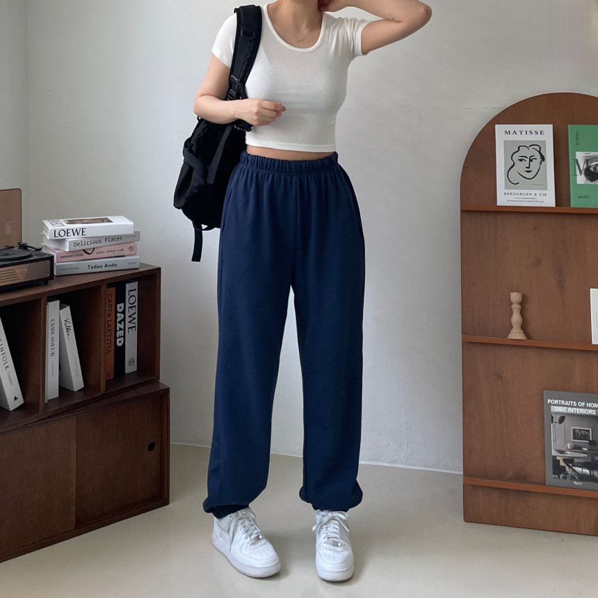 [인생핏!/국내생산] 루즈핏 특양면 조거 조커 무지 러닝복 오버핏 밴딩 하이웨스트 츄리닝 트레이닝 팬츠 상세 이미지 127
