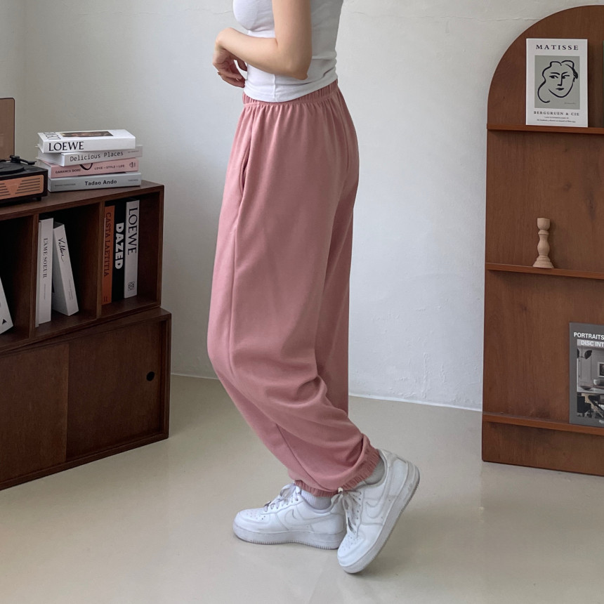 [인생핏!/국내생산] 루즈핏 특양면 조거 조커 무지 러닝복 오버핏 밴딩 하이웨스트 츄리닝 트레이닝 팬츠 상세 이미지 57