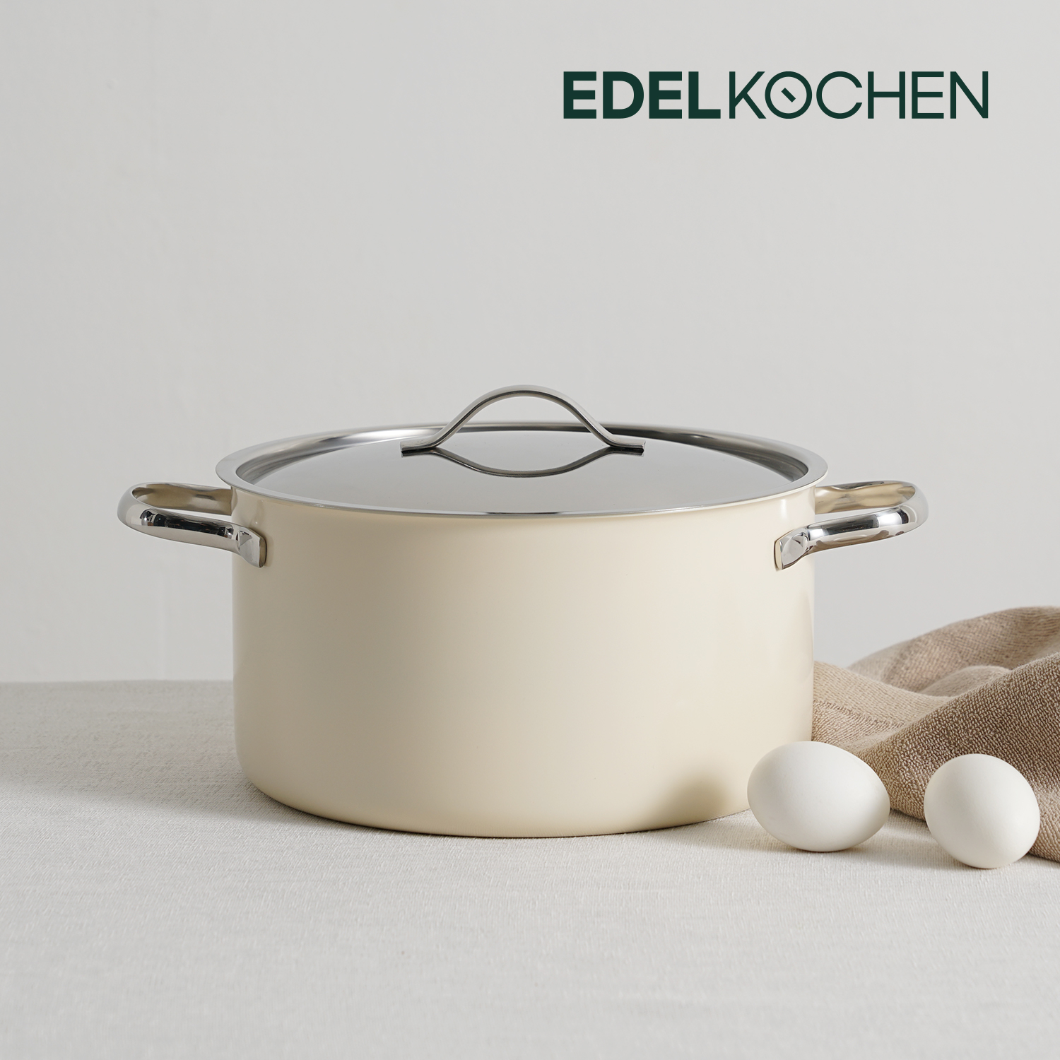 에델코첸 통3중 클래식L 곰솥냄비 24cm (아이보리) - 메인 이미지