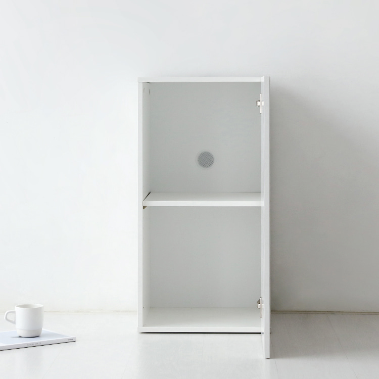피크 1문 낮은수납장 784 398mmx410mmx784mm, 2단, 화이트 6053.0397 - 상세 이미지 2