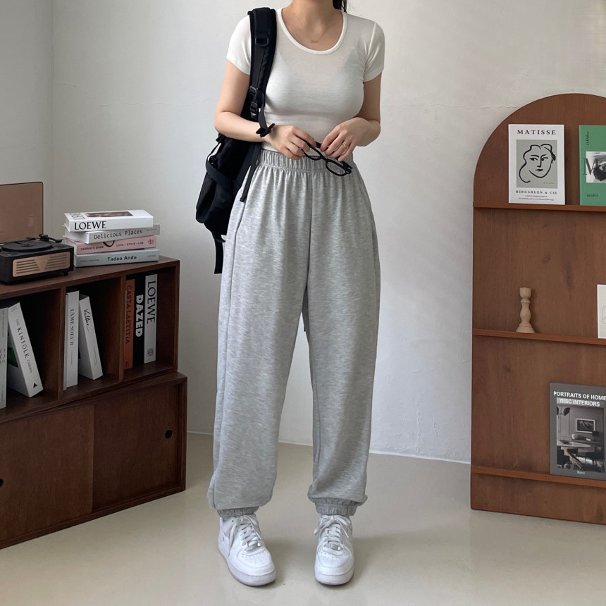 [인생핏!/국내생산] 루즈핏 특양면 조거 조커 무지 러닝복 오버핏 밴딩 하이웨스트 츄리닝 트레이닝 팬츠 상세 이미지 49