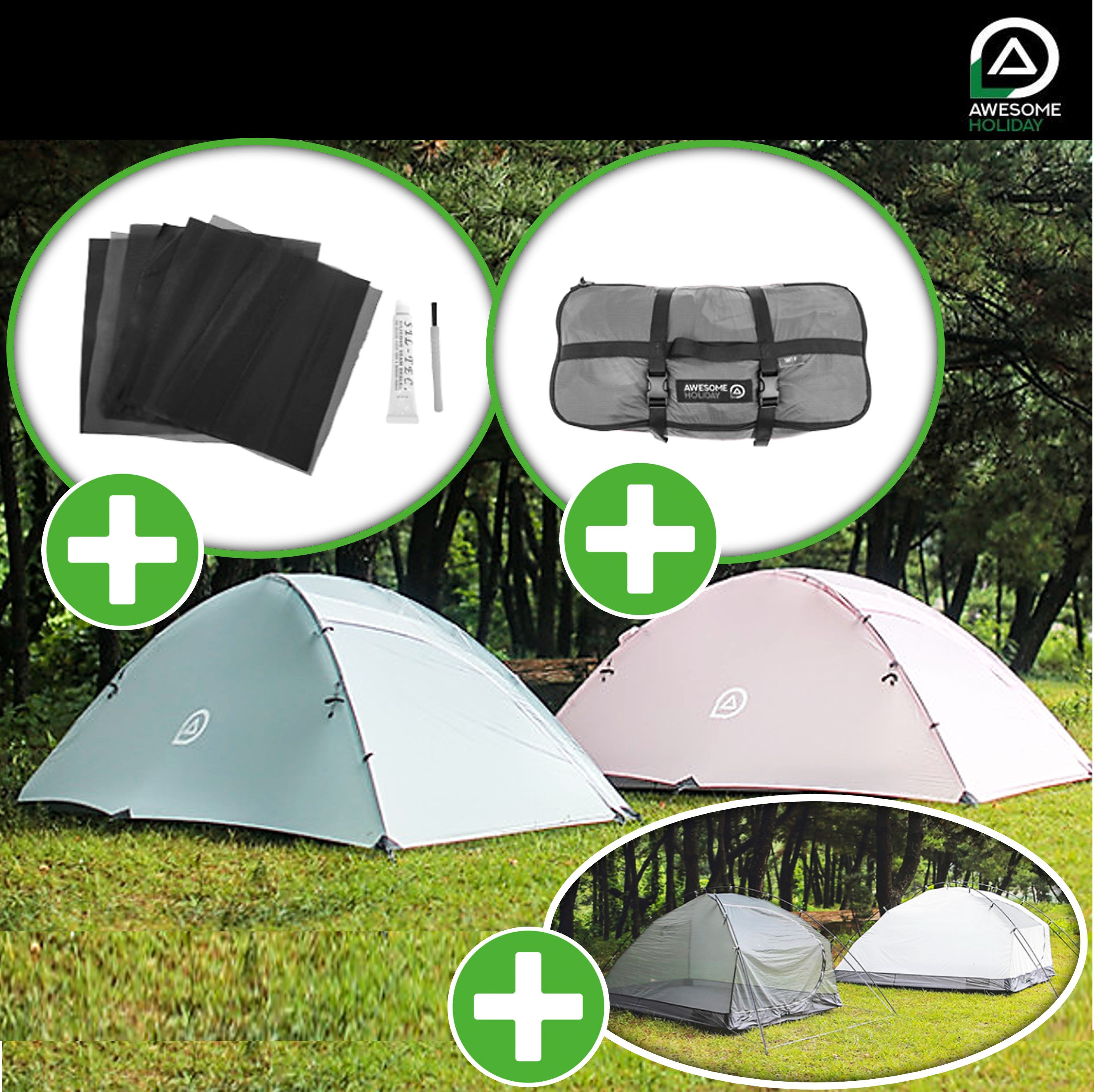 어썸홀리데이 이더리얼 2P 텐트 백패킹 a형 경량 소형