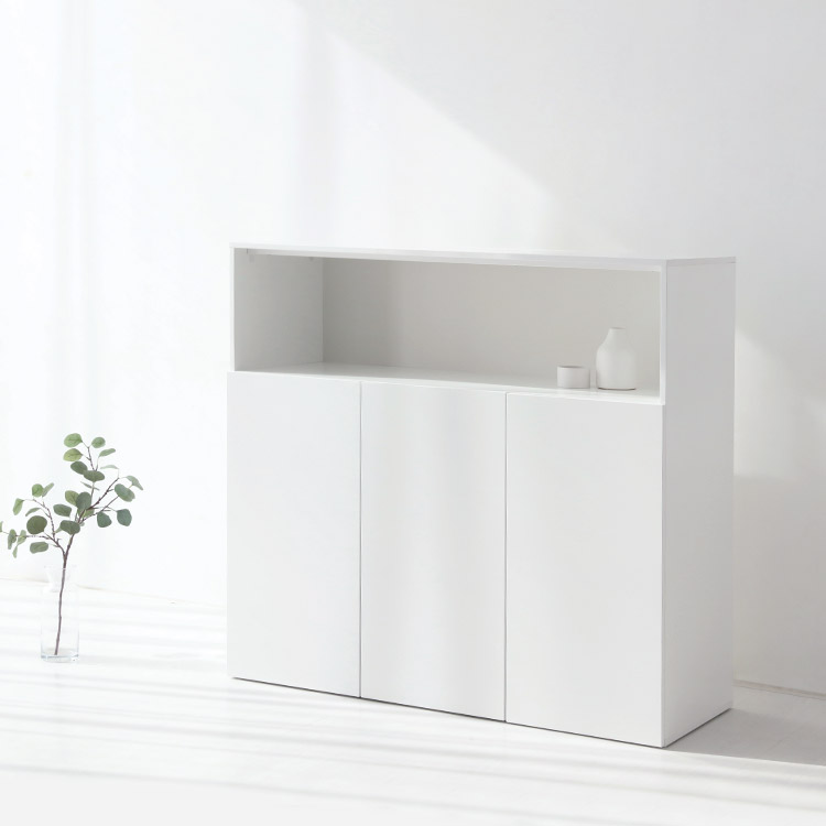 피크 3문 높은수납장 1143 선반형 1193mmx410mmx1143mm, 3단, 화이트 8461.7545 - 상세 이미지 3
