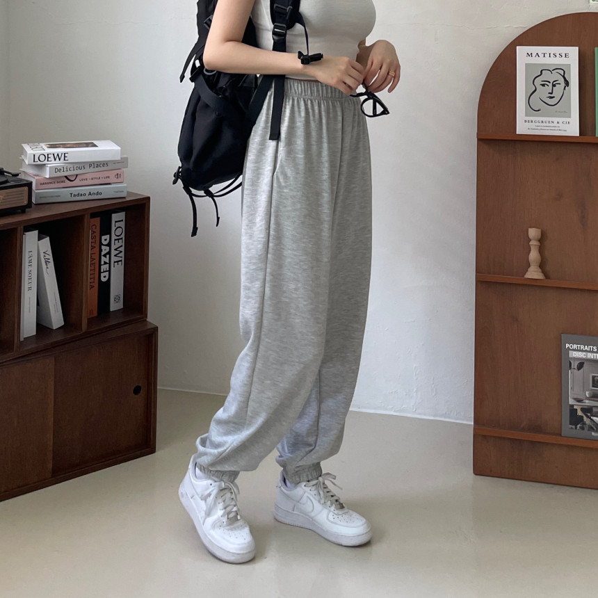 [인생핏!/국내생산] 루즈핏 특양면 조거 조커 무지 러닝복 오버핏 밴딩 하이웨스트 츄리닝 트레이닝 팬츠 상세 이미지 48