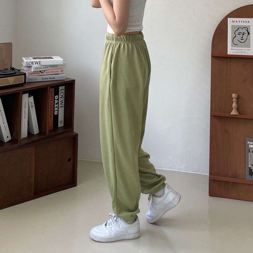 [인생핏!/국내생산] 루즈핏 특양면 조거 조커 무지 러닝복 오버핏 밴딩 하이웨스트 츄리닝 트레이닝 팬츠 상세 이미지 79
