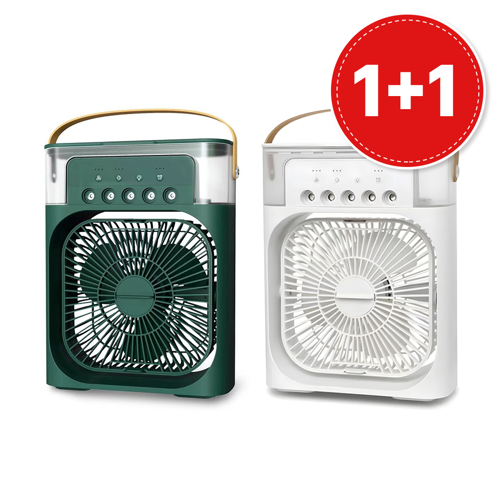 1+1 아이스 가습 탁상 선풍기 USB 에어쿨러