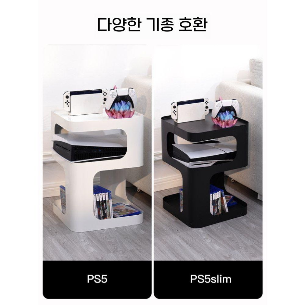 플스5 프로 수납장 캐비닛 보관함 콘솔 보관 선반 다기능 탁자 - 상세 이미지 4