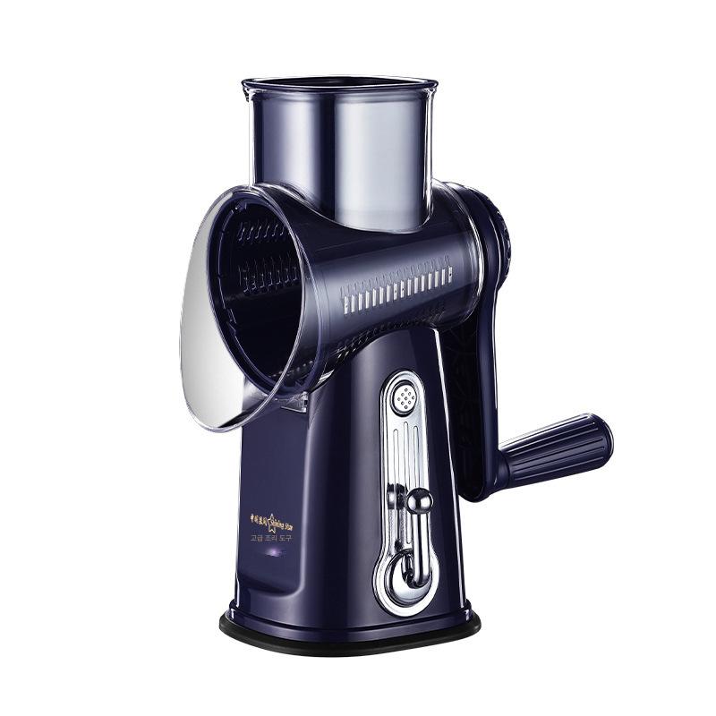 다기능 손잡이 야채 커터 자동 슬라이서 감자 채썰기 슬라이스 회전 양배추 편리한 1.Y형 짙은 녹색 드럼 야채 별 모양