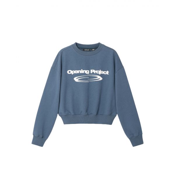[정품] 오프닝프로젝트 W 아이덴티티 스웨트셔츠 블루 그레이 Opening Project Identity Sweatshirt Blue Gray 710595 : 데일리라운드