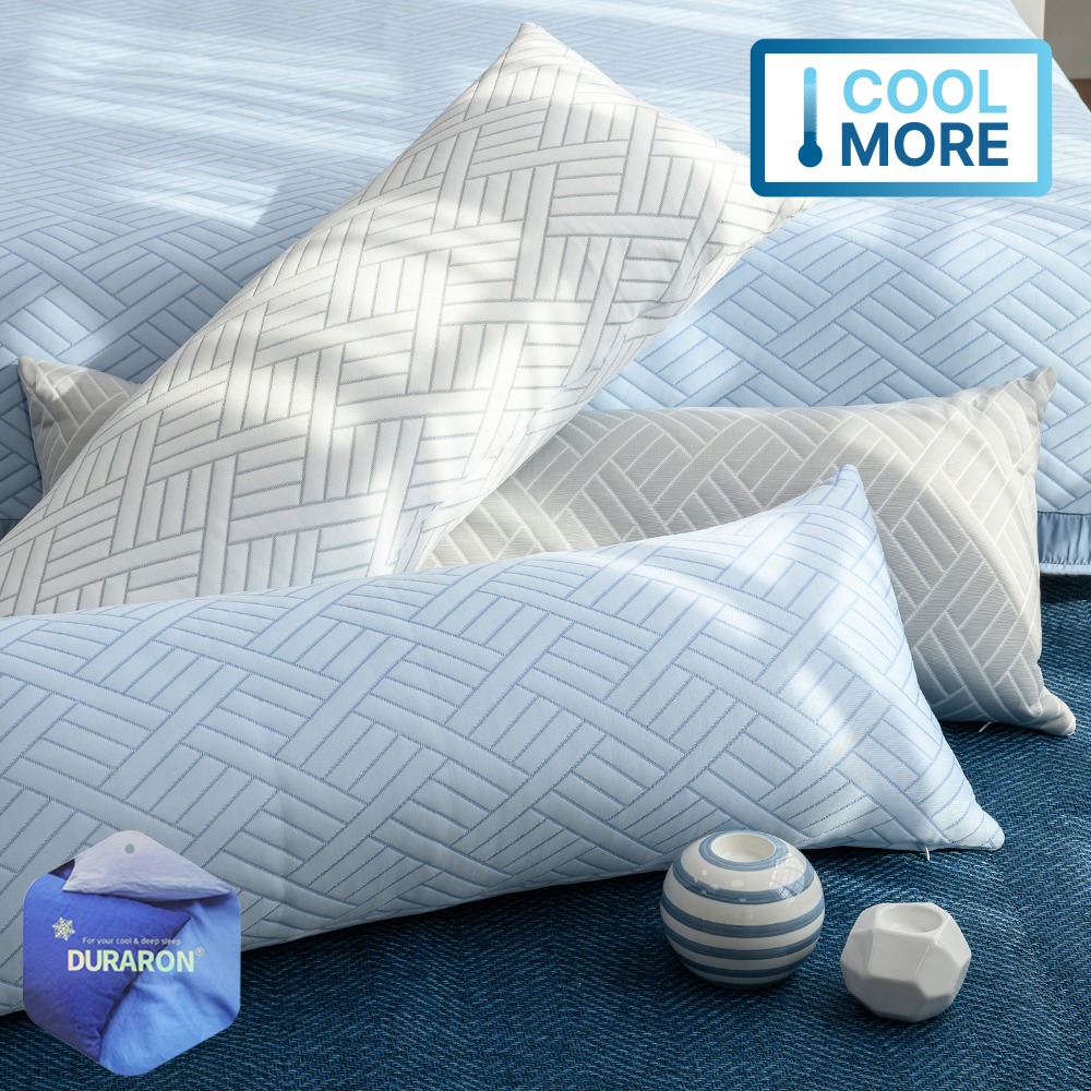 바디필로우 냉감바디필로우 롱쿠션 여름 긴베개 쿨 듀라론 쿨링 그레이 커버 40X100