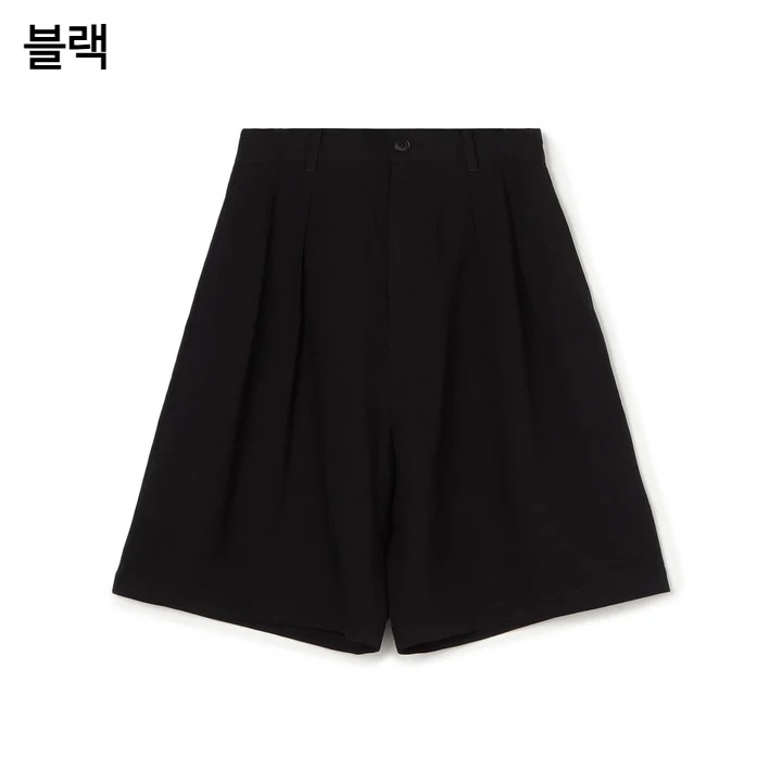 단톤 린넨혼방 투턱 반바지 여성 DT-E0251LRP 블랙 36 - 상세 이미지 3
