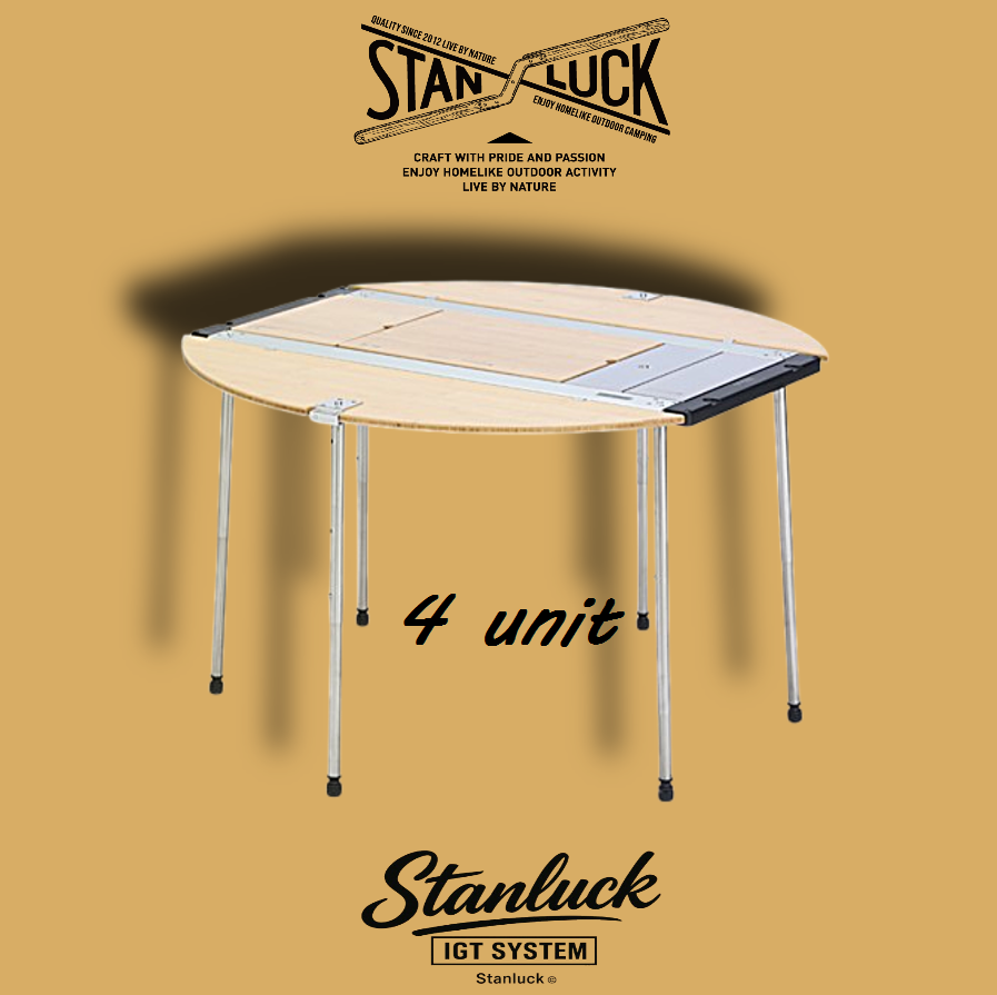 스텐럭 IGT 원형 테이블 라운지 슬라이드 4유닛 1쌍 가방포함 세트