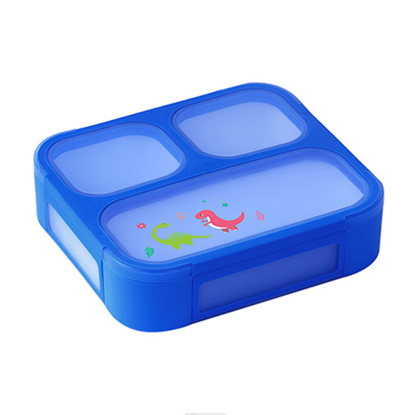 슬림 밀폐형 어린이 도시락통720ml 팬더 스카이블루 공룡 블루 택1 찬합 1단 직장인 - 상세 이미지 3