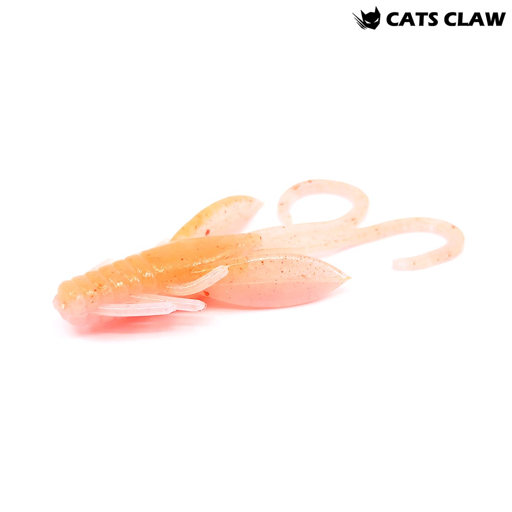 캣츠크로우 BB 호그웜 꺽지웜 산천어 송어미끼 302 핑크 오렌지, 5cm(2인치) - 메인 이미지