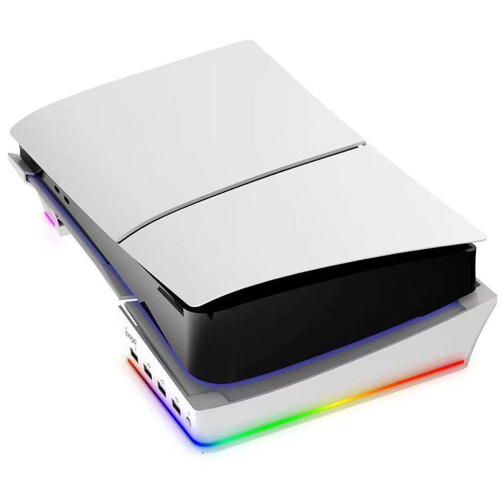 플스5 프로 수평 거치대 디지털 버전 RGB 라이트 USB 확장 스탠드 - 상품 이미지