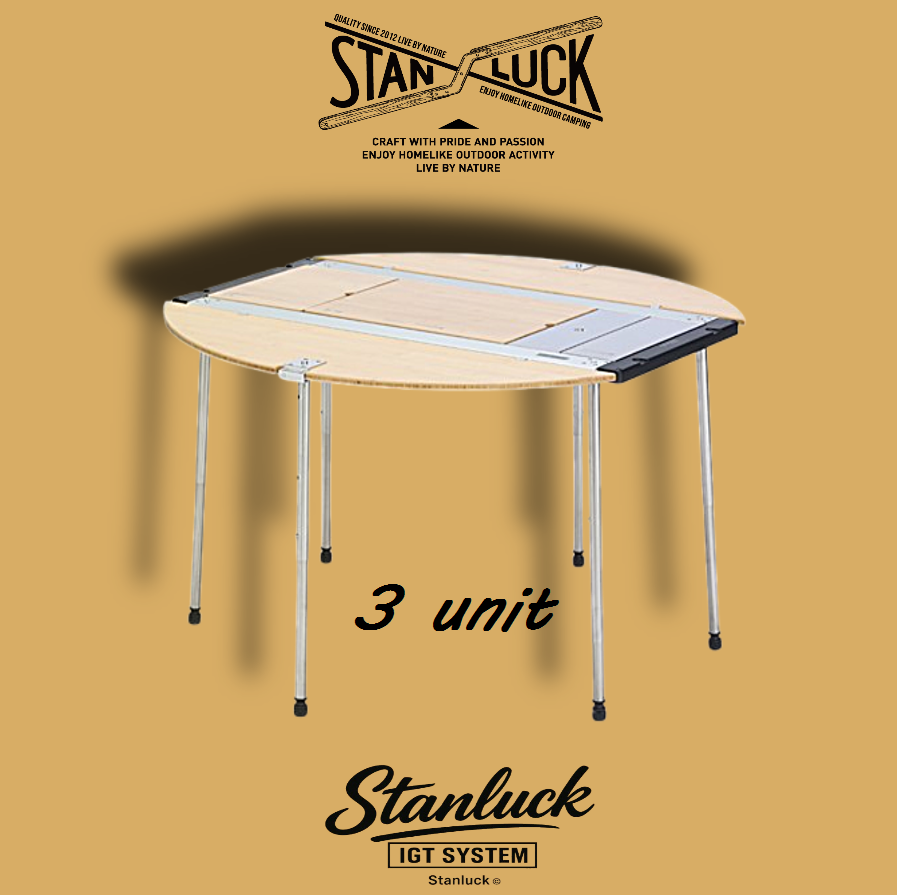 스텐럭 IGT 원형 테이블 라운지 슬라이드 3유닛 1쌍 가방포함 세트