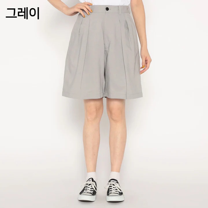 단톤 린넨혼방 투턱 반바지 여성 DT-E0251LRP 블랙 36 - 상세 이미지 5